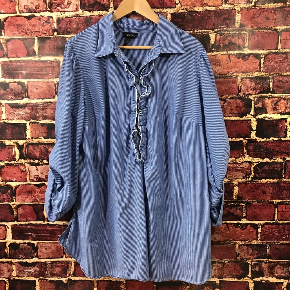 Lane Bryant 16 18 pop over tunic blouse shirt top
